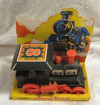 Vintage DURHAM'S CHUG BUG Steam Engine Locomotive PLASTIC TOY TRAIN In Box • $19.95