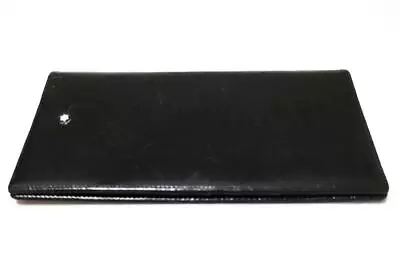 Montblanc Meisterstuck 6cc Long Wallet Black Leather Bifold Card Slots • $107