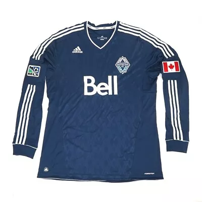 Vancouver Whitecaps FC MLS Adidas Men's Navy Blue Long Sleeve On-Field Jersey • $69.99