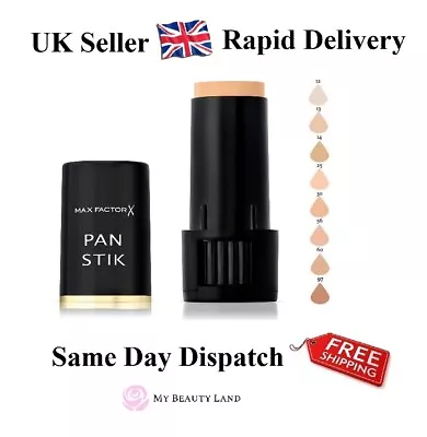 £4.94 • Buy Max Factor Pan Stik Foundation Full Coverage - Choose Your Shade -Rapid Delivery
