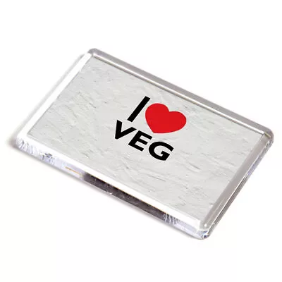 FRIDGE MAGNET - I Love Veg - Novelty Food & Drink Gift • £3.99