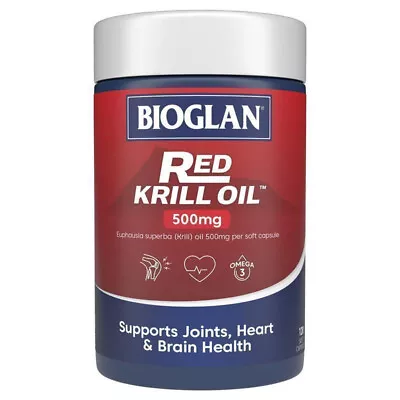 BIOGLAN Red Krill Oil 500mg 120 Capsules • $39.05