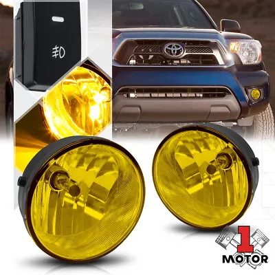 Yellow Lens Fog Light Bumper Lamp W/Switch+Harness For 07-12 Tundra/05-11 Tacoma • $39.21