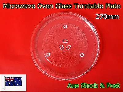 Microwave Oven Glass Turntable Plate Platter 270mm (Suits Many Brands) (A115) • $22.61