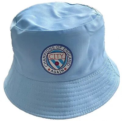 £10.99 • Buy Manchester City Bucket Hat Champions Again Hats Fans Gifts