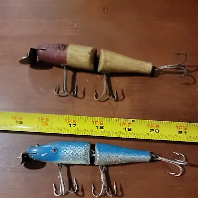 Lot Of 2: Vintage Creek Chub Pikie Lure C.C. B.Co. 9-27-20 Garrett Ind. Fishing. • $20.80