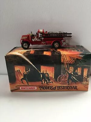 Matchbox Lesney Models Of Yesteryear  #yfe01  1920 Mack Ac Fire Pumper  (nib) • $34.99