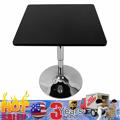 Bar Dining Table Rotary Square Pub Table Height Adjustable 360 Degree Swivel • $60.16