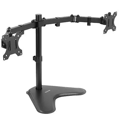 $44.99 • Buy VIVO Dual Monitor Mount Free-Standing Double Arm Joint For Screens Upto 30 