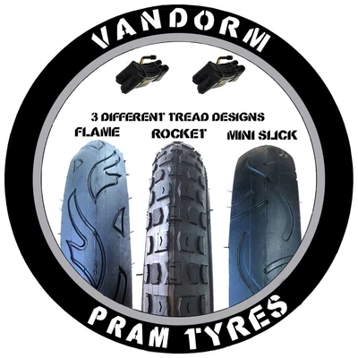 £14.99 • Buy 2x Pram Tyres & Tubes 12.5 X 2.25 Slick Quinny Buzz Freestyle Moodd Speedi