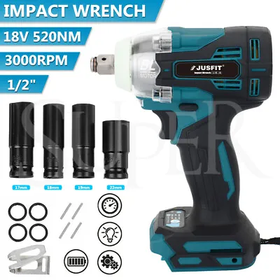 $42.99 • Buy 18V Cordless Brushless Impact Wrench Driver Tool Replace Body For Makita Battery