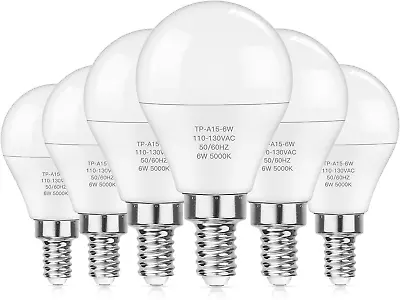 E12 LED Bulbs 60W Equivalent Daylight White 5000K Ceiling Fan Light Bulbs 6 • $13.99