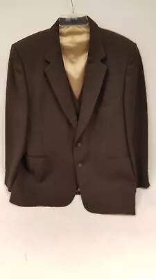 Vintage Johnny Carson Suit And Vest Set Sz L Tailored For Dads And Lads Inc • $6.99