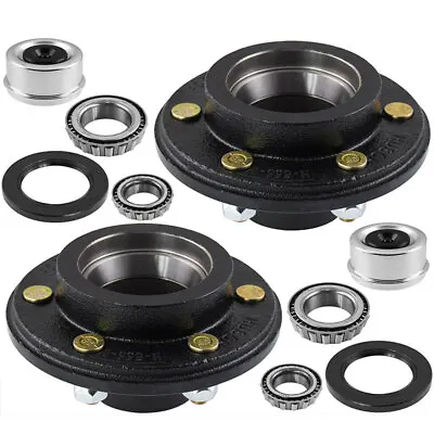 2X Trailer Hubs Convert Mobile Home With Bearings 6000# 6 Lug 6x5.5 Idler Axle W • $100.99