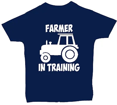 £9.49 • Buy Farmer In Training Baby Children T-Shirt Top 0-3 Mths To 5-6 Yrs Boy Girl Gift