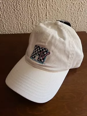 MTV White Logo Baseball Hat Cap Adjustable Band Brand New • $16.99