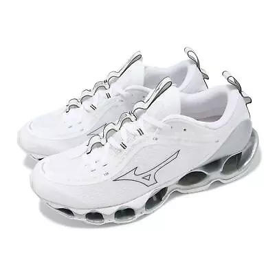 Mizuno Wave Prophecy 13 White Grey Men Road Running Jogging Shoes J1GC2451-31 • $194.99