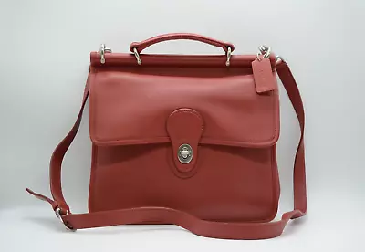 【COACH】Willis / Vintage Shoulder Bag / Red Leather / 9927 / Women's • $300