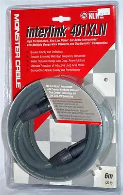 Monster Cable Interlink 401XLN 6M 20ft 5 Pin XLR Cable New Sealed Retail Package • $14.99