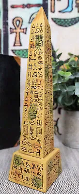 Ebros Egyptian Temple Of Ra Sand Desert Obelisk With Hieroglyphs Statue 8  Tall • $21.99