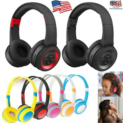 $8.38 • Buy Wireless Bluetooth Over-Ear Headphones Unisex Headset Kids Wired Headphone Gifts
