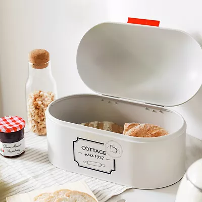 Multi-purpose Extra Large Metal Bread Bin Storage Loaf Kitchen Counter Organiser • £15.94