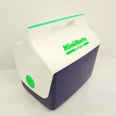 Vintage MiniMate By Igloo Lunch Cooler 6 Can Purple Green White Mini Mate • $14.95