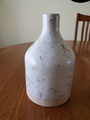 Hearth & Hand With Magnolia Stoneware Vase Pink & Gold Specked 8 1/2  Tall • $12