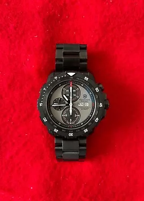 Victorinox Alpnach Auto Chrono Black PVD Automatic Watch 44mm 241573 • $1400