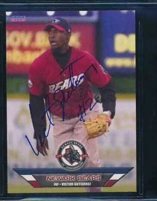 2008 Choice Newark Bears #9 Victor Gutierrez Signed Auto Autograph Very Rare  • $12