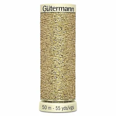 £2.62 • Buy Gutermann Metallic Effect Sewing Thread For Hand And Machine 50m - Gold 25