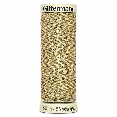 Gutermann Metallic Effect Sewing Thread For Hand And Machine 50m - Gold 25 • £2.62