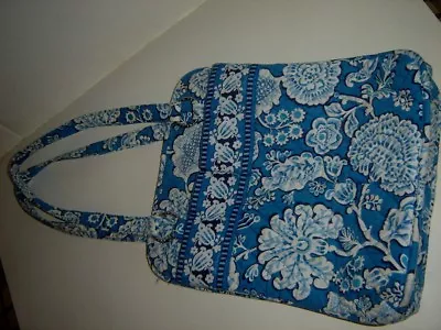 VERA BRADLEY Blue Lagoon Tote Handbag Purse With Magnetic Close Outside Pockets • $24.85