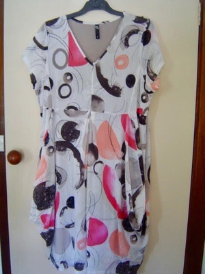 $23.95 • Buy Quality Sue AS NEW!! LINED STRETCHY TAKING SHAPE Sh/sl DRESS Plus Size M/20/22