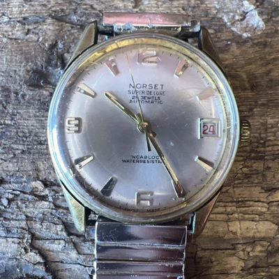 $175 • Buy Norset Super Deluxe Wrist Watch Vintage Automatic Swiss Incabloc