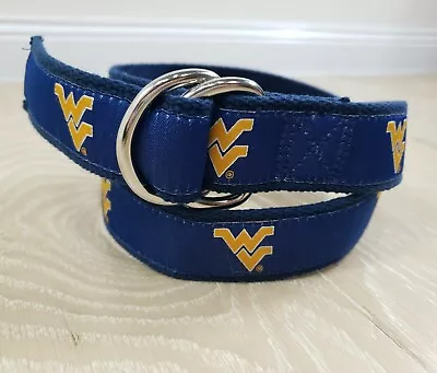 NCAA Canvas D Ring Belt West Virginia Mountaineers Men's Small Adult Moonshine • $11.83