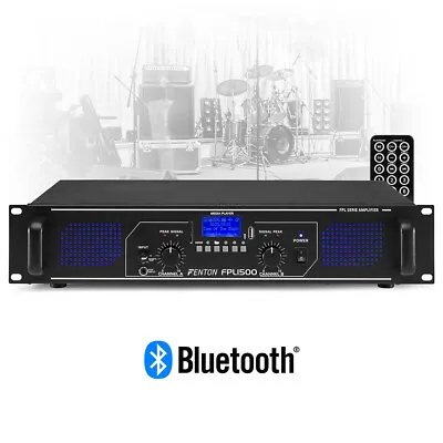 £185 • Buy FPL1500 2 Channel Power Amplifier Digital DJ PA Amp Bluetooth MP3 2U 19  3000w