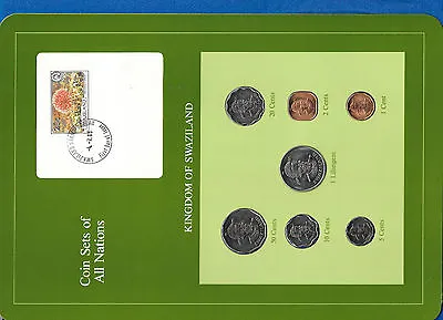 $10.30 • Buy Coin Sets Of All Nations Swaziland 1979-1982 W/card 20 Cents, 1 Lilangeni 1979