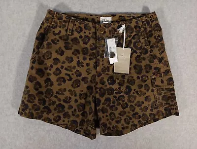 NEW J. CREW Shorts Women's Size 0 Re-imagined Leopard Animal Print Cargo Pocket • $19.99