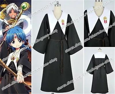 Magi 2: The Labyrinth Of Magic Aladdin Cosplay Costume Black Coat Kimono Dress • $102.29