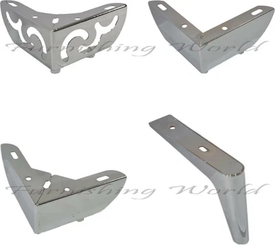 4 X Luxury Metal LEGS / FEET For Uk FURNITURE Sofas Stools Table Bed Quality • £33.24