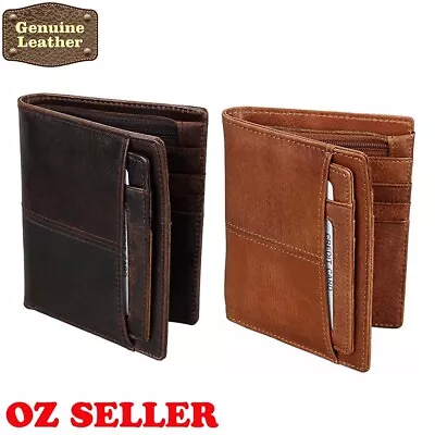$16.29 • Buy Men’s Genuine Real Leather RFID Blocking Wallet Purse ! AU STOCK!