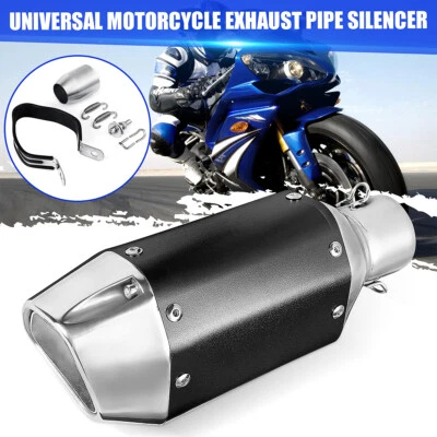 $30.89 • Buy Universal Short Motorcycle Exhaust Muffler Silencer Slip On DB Killer 38mm-51mm