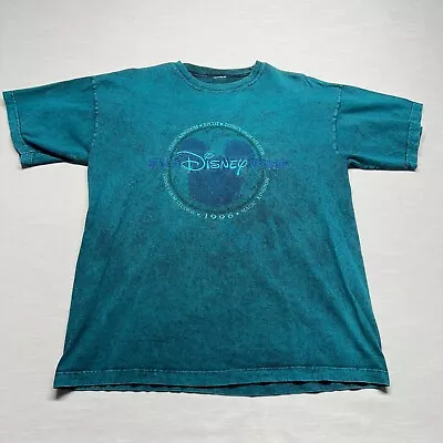 Vintage Walt Disney World T Shirt 1996 Large Epcot Magic Kingdom MGM Studio Blue • $24.99