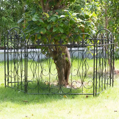 5x Long Garden Fence Rustproof Metal Panel Flower Bed Animal Barrier Border Edge • $37.90
