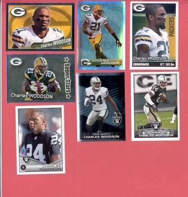 2011-2015 Panini CHARLES WOODSON Oakland Raiders Packers Sticker Lot + Foils • $8.50
