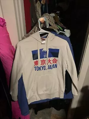 NEW Official USA Olympic Team Tokyo Japan White Hoodie Sweatshirt Men's Large • $60