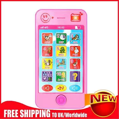 Simulation Mobile English Language Baby Kids Toy Phone Educational Toy(Pink • £5.28