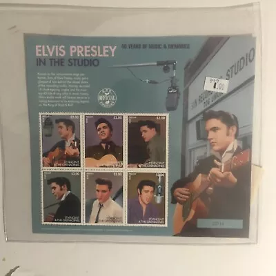 Elvis Presley Collectible Stamps Vintage St Vincent & The Grenadines • $6.29