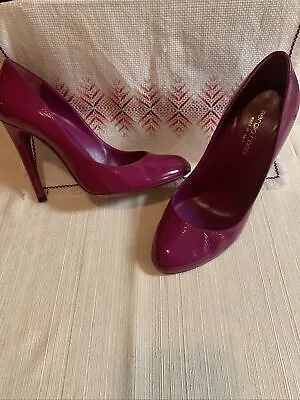 Sergio Rossi High Heel Shoes Size 37 Women’s Purple Magenta Pumps 4 Inch Heel • £40.16